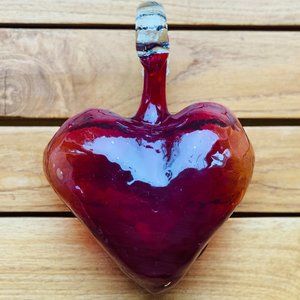 Beautiful Large Blown Glass Heart